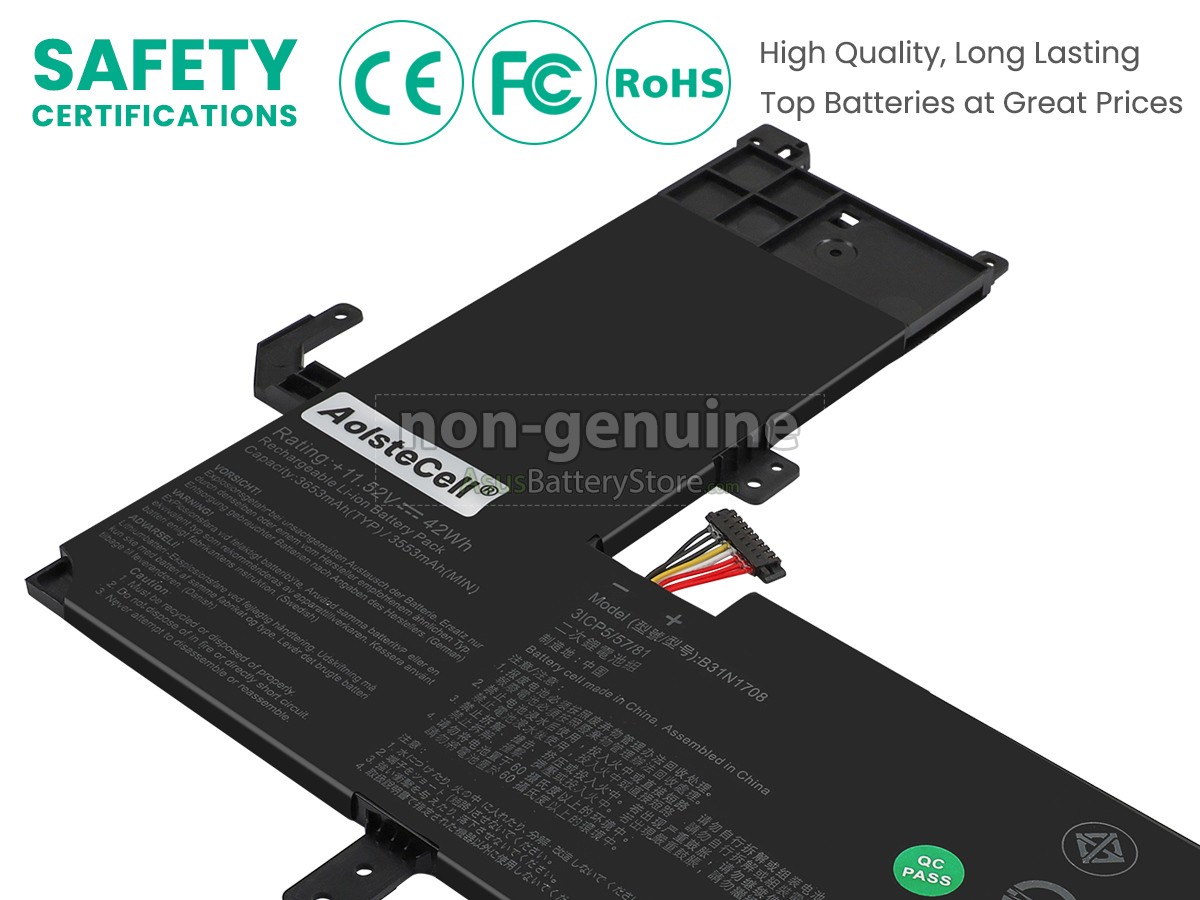 battery for Asus B31N1708